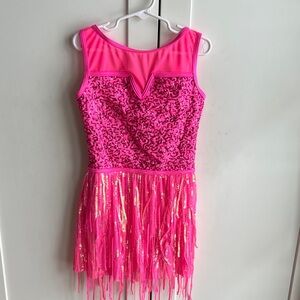 Weissman Just Got Paid Vibrant Pink Sequin Dance Costume